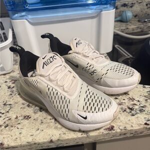 Nike Air Max 270 White and Black Running Shoes